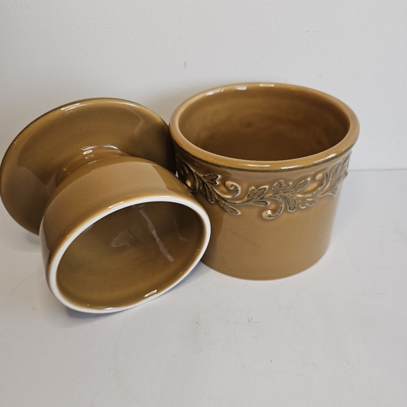 Butter Bell 2pc Crock Sienna Brown by L. TREMAIN 2013 Keeper Dish - Picture 3 of 8